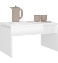 Couchtisch Hochglanz-Weiß 68x50x38 cm Holzwerkstoff