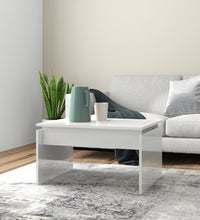 Couchtisch Hochglanz-Weiß 68x50x38 cm Holzwerkstoff