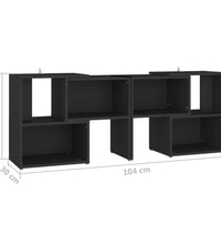 TV-Schrank Schwarz 104x30x52cm Holzwerkstoff