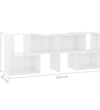 TV-Schrank Hochglanz-Weiß 104x30x52cm Holzwerkstoff