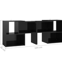 TV-Schrank Hochglanz-Schwarz 104x30x52cm Holzwerkstoff