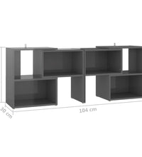 TV-Schrank Hochglanz-Grau 104x30x52cm Holzwerkstoff