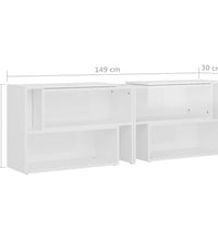 TV-Schrank Hochglanz-Weiß 149x30x52 cm Holzwerkstoff