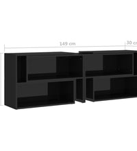 TV-Schrank Hochglanz-Schwarz 149x30x52 cm Holzwerkstoff