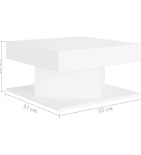 Couchtisch Weiß 57x57x30 cm Holzwerkstoff