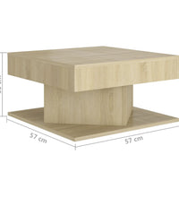 Couchtisch Sonoma-Eiche 57x57x30 cm Holzwerkstoff