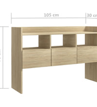 Sideboard Sonoma-Eiche 105x30x70 cm Holzwerkstoff