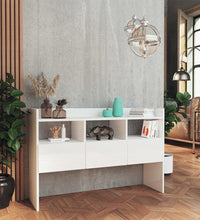 Sideboard Hochglanz-Weiß 105x30x70 cm Holzwerkstoff