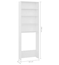 Waschmaschinenschrank Weiß 64x24x190 cm