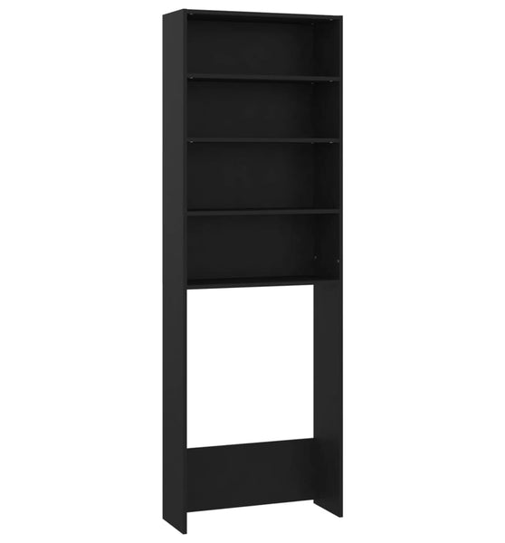 Waschmaschinenschrank Schwarz 64x24x190 cm