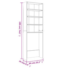 Waschmaschinenschrank Betongrau 64x24x190 cm