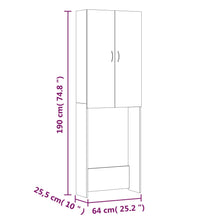 Waschmaschinenschrank Weiß 64x25,5x190 cm