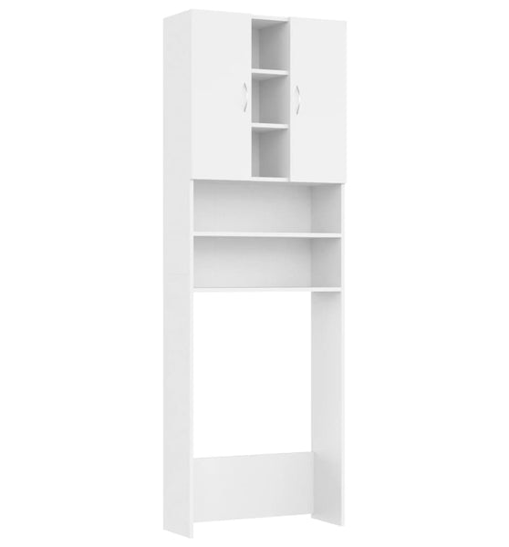 Waschmaschinenschrank Weiß 64x25,5x190 cm