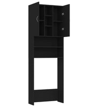 Waschmaschinenschrank Schwarz 64x25,5x190 cm