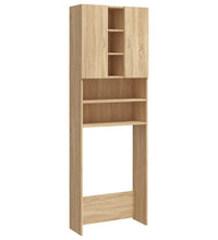 Waschmaschinenschrank Sonoma-Eiche 64x25,5x190 cm