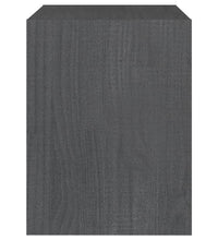 Nachttische 2 Stk. Grau 40x30,5x40 cm Massivholz Kiefer