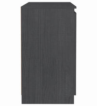 Beistellschrank Grau 60x36x65 cm Massivholz Kiefer