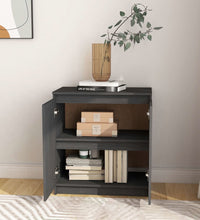 Beistellschrank Grau 60x36x65 cm Massivholz Kiefer