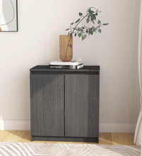 Beistellschrank Grau 60x36x65 cm Massivholz Kiefer