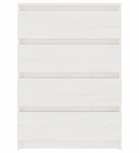 Beistellschrank Weiß 60x36x84 cm Massivholz Kiefer
