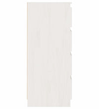 Beistellschrank Weiß 60x36x84 cm Massivholz Kiefer