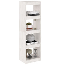 Bücherregal Raumteiler Weiß 40x30x135,5 cm Massivholz Kiefer