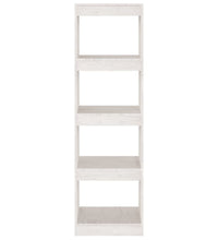 Bücherregal Raumteiler Weiß 40x30x135,5 cm Massivholz Kiefer