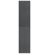 Bücherregal Raumteiler Grau 40x30x135,5 cm Massivholz Kiefer