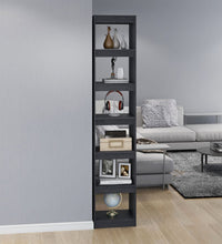 Bücherregal/Raumteiler Grau 40x30x199 cm Massivholz Kiefer