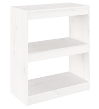 Bücherregal/Raumteiler Weiß 60x30x71,5 cm Massivholz Kiefer
