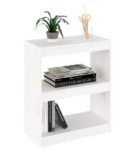 Bücherregal/Raumteiler Weiß 60x30x71,5 cm Massivholz Kiefer