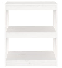 Bücherregal/Raumteiler Weiß 60x30x71,5 cm Massivholz Kiefer