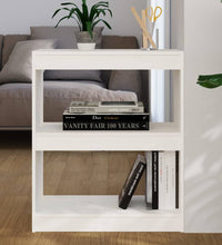 Bücherregal/Raumteiler Weiß 60x30x71,5 cm Massivholz Kiefer