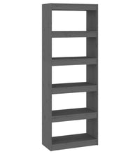 Bücherregal/Raumteiler Grau 60x30x167,5 cm Massivholz Kiefer