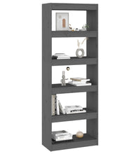 Bücherregal/Raumteiler Grau 60x30x167,5 cm Massivholz Kiefer