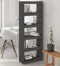 Bücherregal/Raumteiler Grau 60x30x167,5 cm Massivholz Kiefer