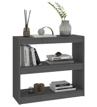 Bücherregal/Raumteiler Grau 80x30x71,5 cm Massivholz Kiefer