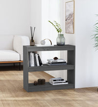 Bücherregal/Raumteiler Grau 80x30x71,5 cm Massivholz Kiefer