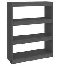 Bücherregal/Raumteiler Grau 80x30x103,5 cm Massivholz Kiefer