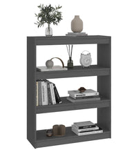 Bücherregal/Raumteiler Grau 80x30x103,5 cm Massivholz Kiefer