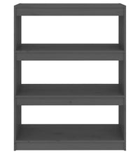Bücherregal/Raumteiler Grau 80x30x103,5 cm Massivholz Kiefer