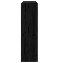 Bücherregal/Raumteiler Schwarz 80x30x103,5 cm Massivholz Kiefer