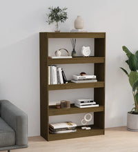 Bücherregal/Raumteiler Honigbraun 80x30x135,5 cm Kiefernholz
