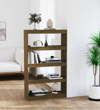 Bücherregal/Raumteiler Honigbraun 80x30x135,5 cm Kiefernholz