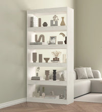 Bücherregal/Raumteiler Weiß 80x30x167,4 cm Massivholz Kiefer