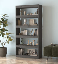 Bücherregal/Raumteiler Grau 80x30x167,4 cm Massivholz Kiefer