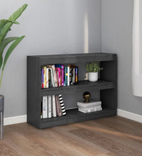 Bücherregal Raumteiler Grau 100x30x71,5 cm Massivholz Kiefer