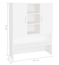 Waschmaschinenschrank Weiß 70,5x25,5x90 cm