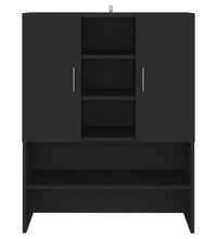 Waschmaschinenschrank Schwarz 70,5x25,5x90 cm