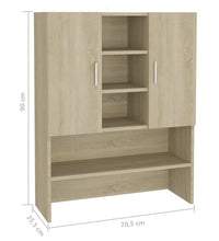 Waschmaschinenschrank Sonoma-Eiche 70,5x25,5x90 cm